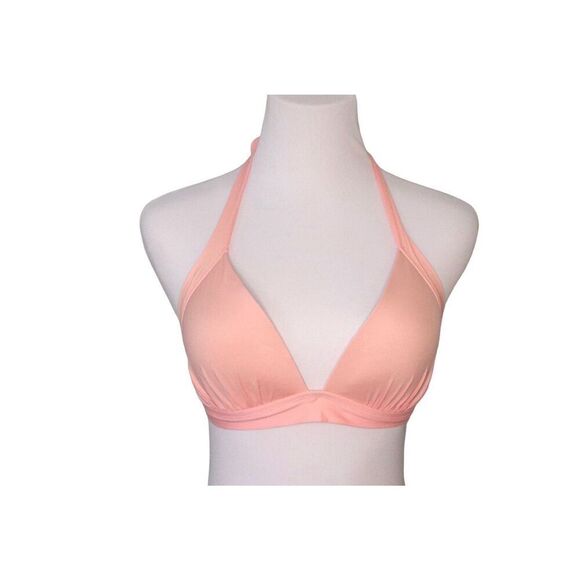 Mossimo Pink Black Halter Padded Bikini Swimsuit LARGE Swimwear Beach Retro‎ - Picture 5 of 13